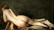 jenny nystrom liggande kvinnlig modell painting